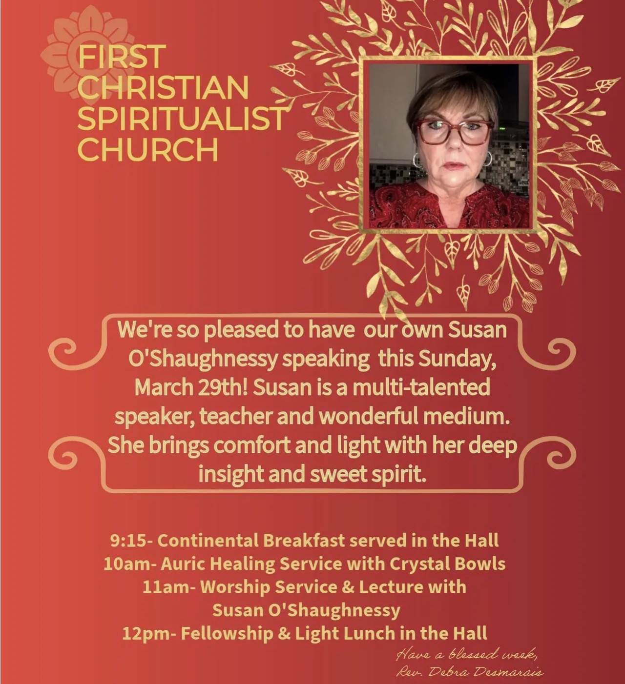 Up Coming Speakers for March