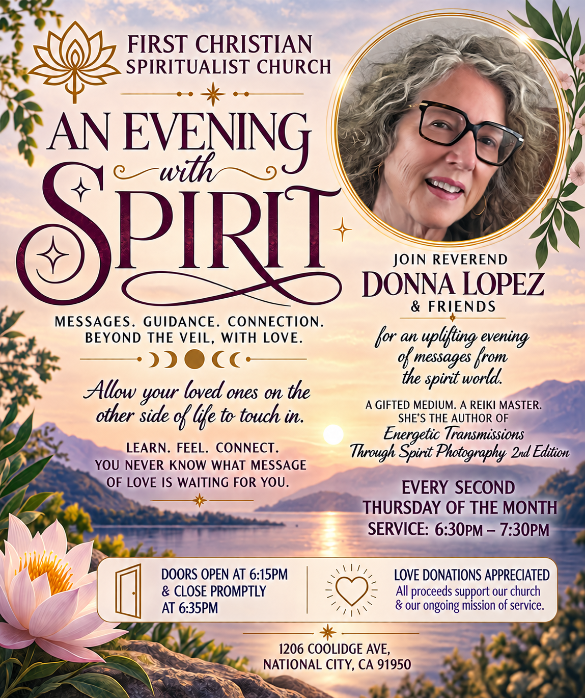 An Evening with Spirit Every Second Thursday of the Month